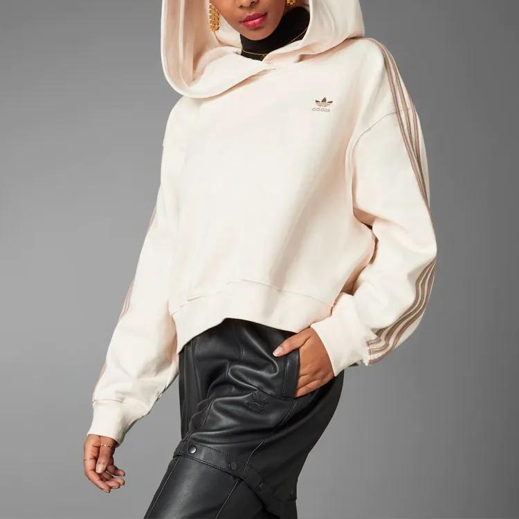 Adidas Originals Sweatshirts Women's Yellow White Hooded Moderate Regular (Unisex) Sweatshirts HT2582
