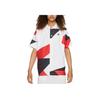 Jordan Geometric Pattern Color Block Print Short Sleeve Shirt Men Tops White DM0754-100