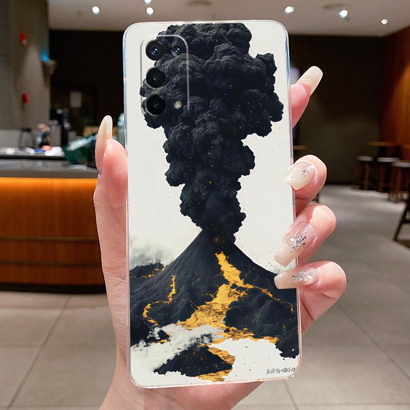 Casing For OPPO A74 5G CPH2197 Phone Case Luxury Dragon Cute Cool Boys Girls Pattern Soft silicone Back Cover Transparent Shell