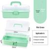 Large Capacity 3-Layer Transparent Art Tool & Pencil Storage Box