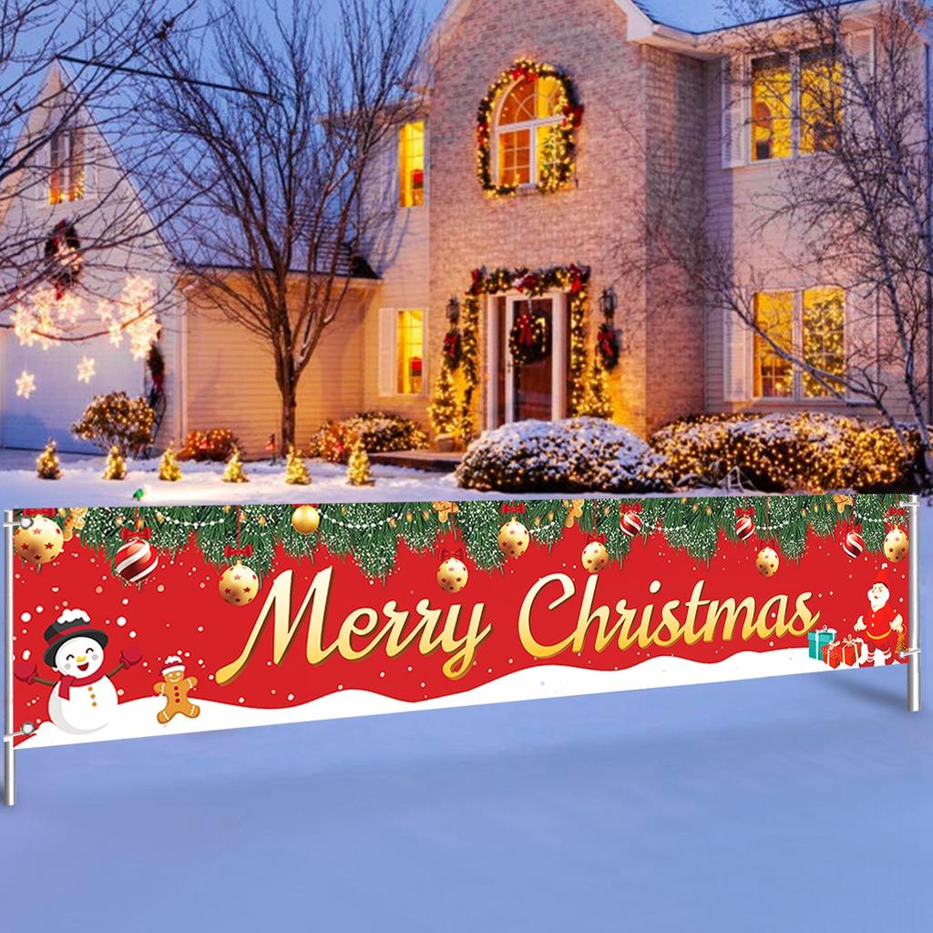 Christmas Tree Banner Merry Christmas Decoration for Home 2024 Santa Claus Banner Xmas Ornament Navidad Natal New Year Gift 2025