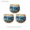 200ml Ru Kiln Blue and White Dragon Pattern Porcelain Teapot High-End Tea Bowl Tea Ceremony Set Hand-Held Teapot KungFu Tea Set