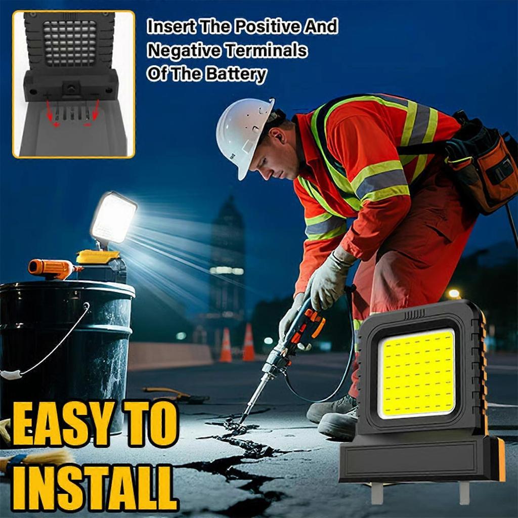 21V Battery Powered Work Light, LED Work Light for 21V Makita Lithium-Ion Battery, Floodlight Emergency Light for Outdoor Construction & DIY