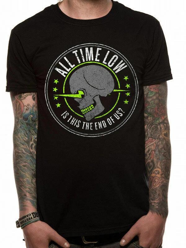 Official All Time Low Is This The End Mens Black T Shirt All Time Low Tee XL