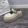 Comfortable thick bottom heightening bag head Mary Jane half slippers women's spring new casual fashion outer wear one-word drag