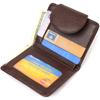 Practical Medium-sized Women's Purse Made of Genuine Grained Leather CANPELLINI 21808 Brown