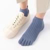 5 Pairs Summer Five Finger Socks for Men Thin Cotton Toe Socks with Separate Fingers Low Cut Ankle Sports Socks High Quality
