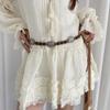 Adjustable Length Waist Belt Wooden Beads Decorative Belt Fashion Ladies Belt
