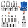 13ks/sada Star Torx šestihranná sada nástavců T8-T70 H2-H14,CRV nástavce 1/4palcový, 3/8palcový a 1/2palcový pohon pro ruční použití Dropshipping