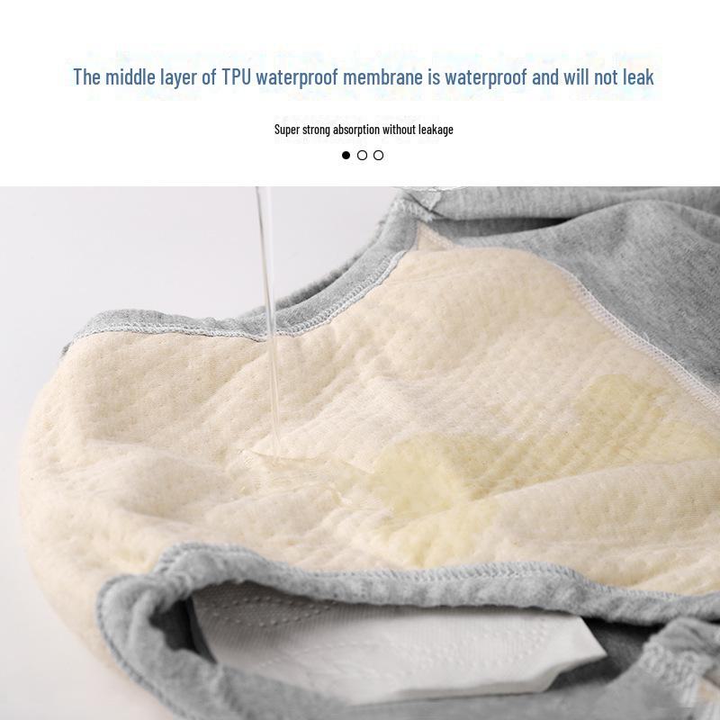 Men's and Women's Breathable Washable Cotton Incontinence Underwear for Adults and Moisture-Proof Bed Pads.