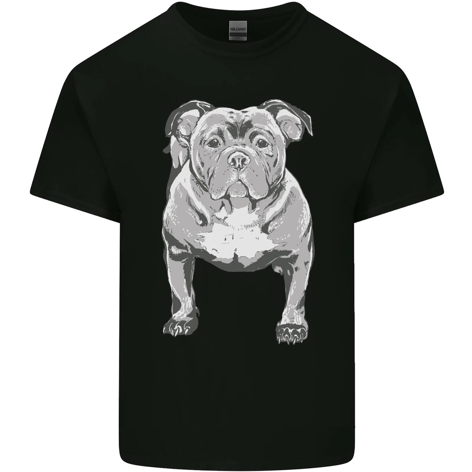 American Bully Striking a Pose Dog Kids T-Shirt Childrens M