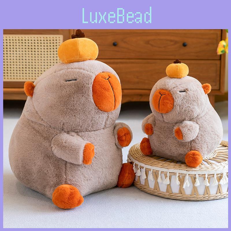 Persimmon Cartoon Capybara Plush Doll Childrens Birthday Gift Home Decoration