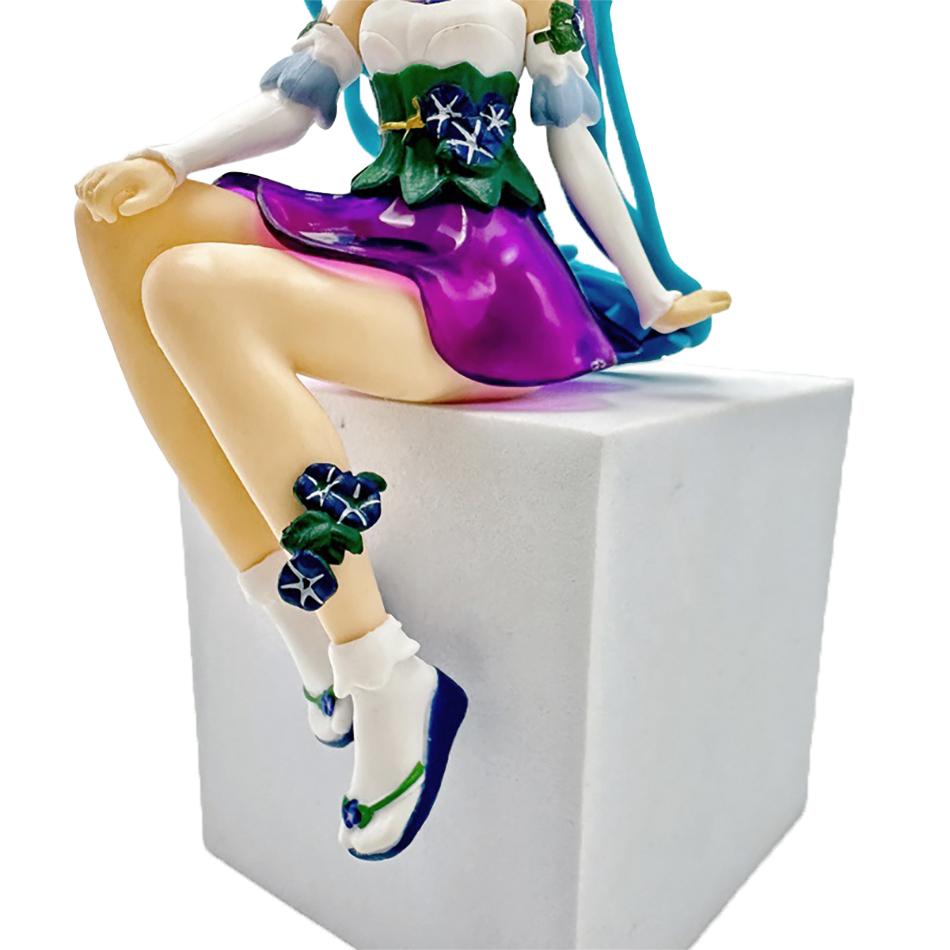 14.5cm Anime Figure Hatsune Miku Morning Glory Fairy Noodle Stopper Miku Action Figure PVC Collection Model Ornament Toys Gifts