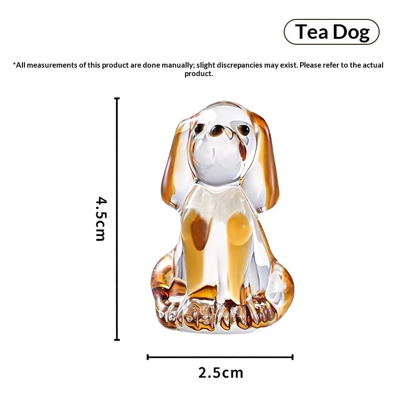 Beauty Glass Art Hand Blown Mini Glass Dog Figurine Handmade Animal Ornament Cute Collectible Pet Statue For Home Decor Gifts