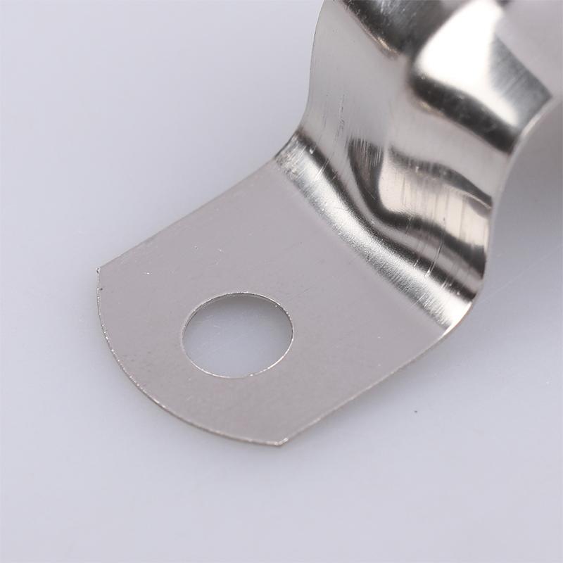 20Pcs M5-20 Rigid Pipe Strap Stainless Steel 2 Holes Cable U Bracket Pipe Clamp For Fixing Pipe Or Cable Horseback Saddle Clamp