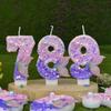 1pc Purple Mermaid Tail Glitter 0-9 Number Candle Decoration Anniversaire Birthday Party Candle Cake Decoration Toos for Girls