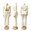 TW492 Stilvolles Dreiteiler-Set für Damen: Einfarbiges Sexy Cropped Lässiger Sportanzug