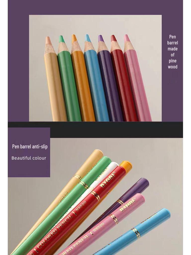 NeoNio Professional Water-Soluble Oil-Based Colored Pencils Set, 100 & 120 Colors in Iron Box for Hand-Painting