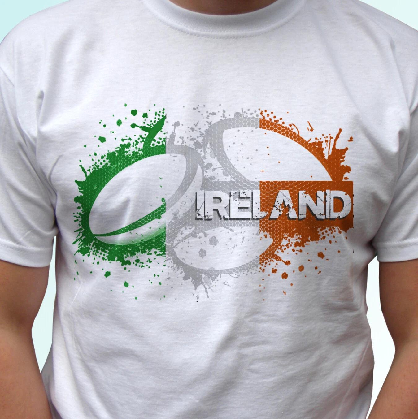 Ireland Rugby flag white kids boys T-Shirt Rugger top tee football gift design all sizes 160