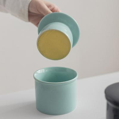 Französischer Buttertopf, Keramikdose mit versiegeltem Deckel, einfarbiges Design, langlebiger Butterbehälter für die Küche, multifunktionale Vorratsdose für Marmelade und Nüsse