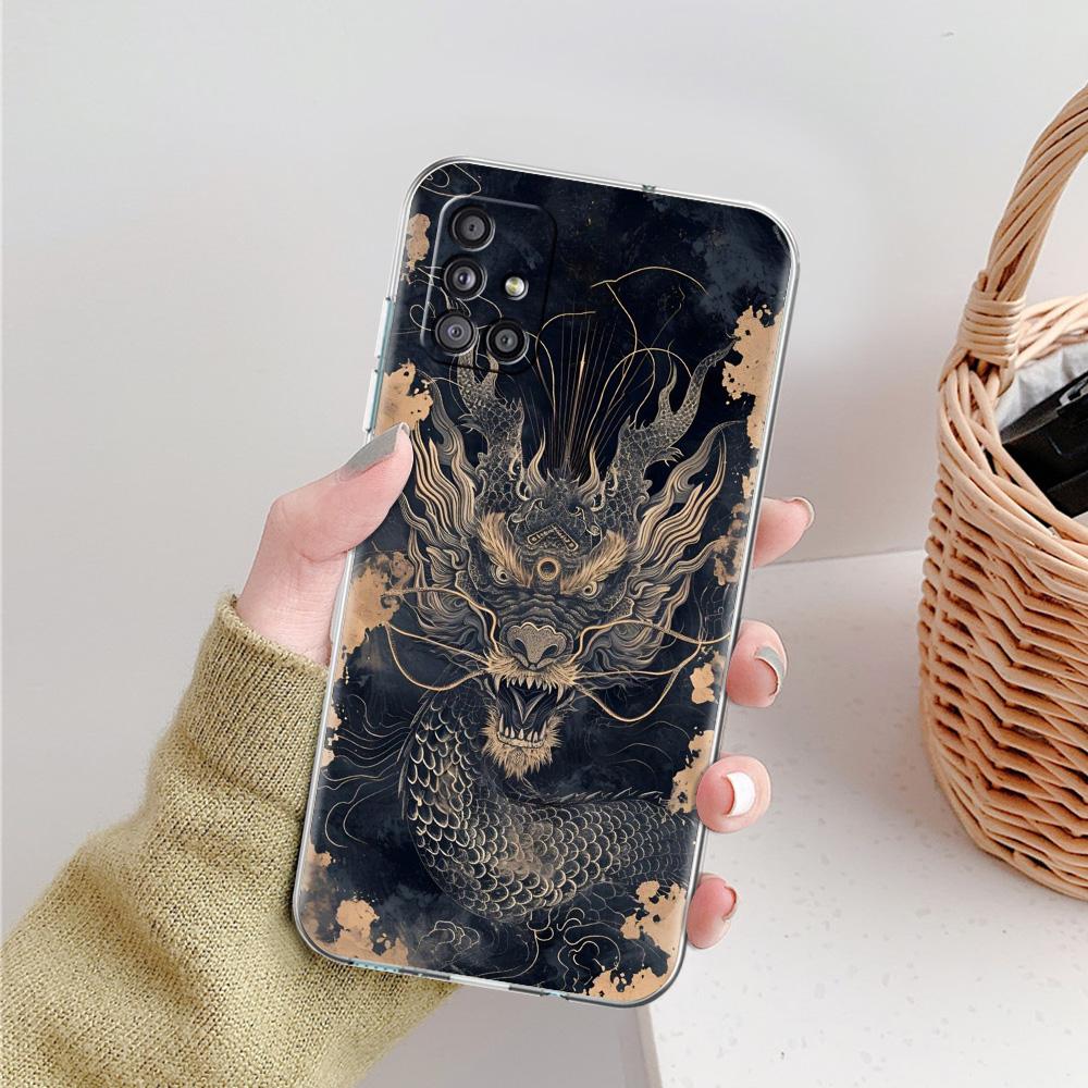 Phone Case For Samsung A15 A13 A35 A55 A51 A71 A41 A31 A21S A05 A17 A23 A25 A33 A53 A73 5G A07 4G Cover Cool Animal Tiger Lion