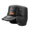 Middle-Aged and Elderly Hat Men's Winter Warm Father Grandfather Leather Hat Velvet Old Man Ear Protection Flat Cap
