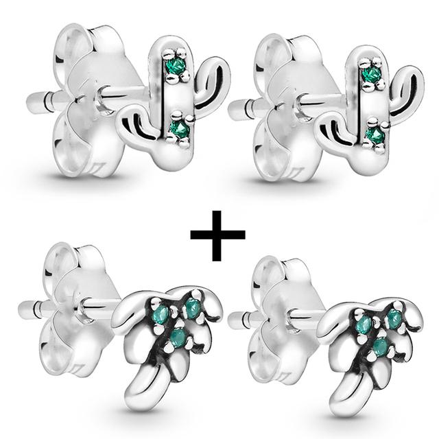 2 Paare/los Silber Überzogene Kristall Stern & Mond Blume Stud Ohrringe Für Frauen Frau Kubikzircon Weiblichen Ohrringe Bijoux Hochzeit geschenk