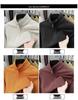 Men's Double-Sided Fleece Half-Zip Hoodie, Stand Collar, Solid Color, Autumn/Winter Fashion, Casual & Warm Top.