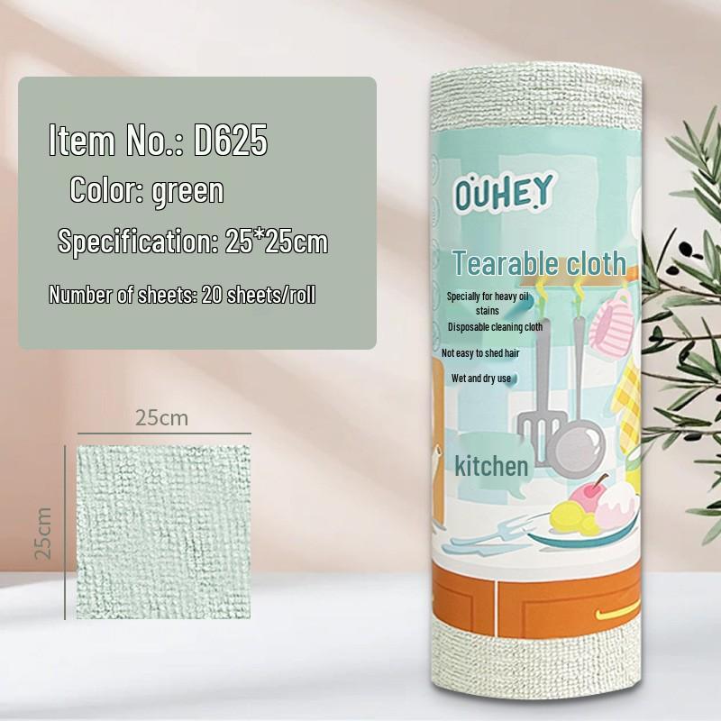 Multi-Functional Disposable Kitchen Cloth: Tear-Off, Wet & Dry, Absorbent Scouring Pad for Easy Cleaning