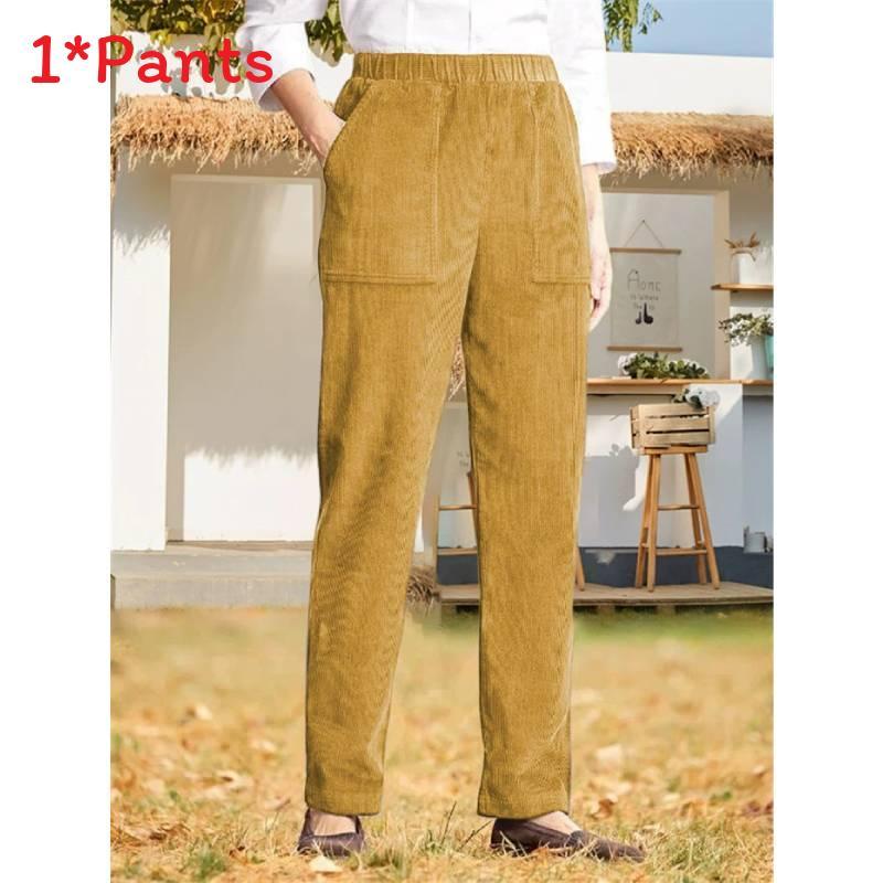 Cotton Corduroy Casual Pants For Women With Pockets And Trousers For Summer Comfort