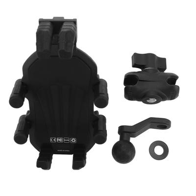 Motorcycle Phone Mount with Vibration Dampener Security Lock Adjustable Rearview Mirror Phone