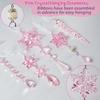 18-Piece Christmas Tree Decoration Set: Crystal Snowflakes & Icicle Ornaments