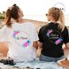 Future Bride EVJF T Shirt French Girls Bachelorette Party Flower Crown Graphic Back Printing Tops Bridal Wedding Tees D1213