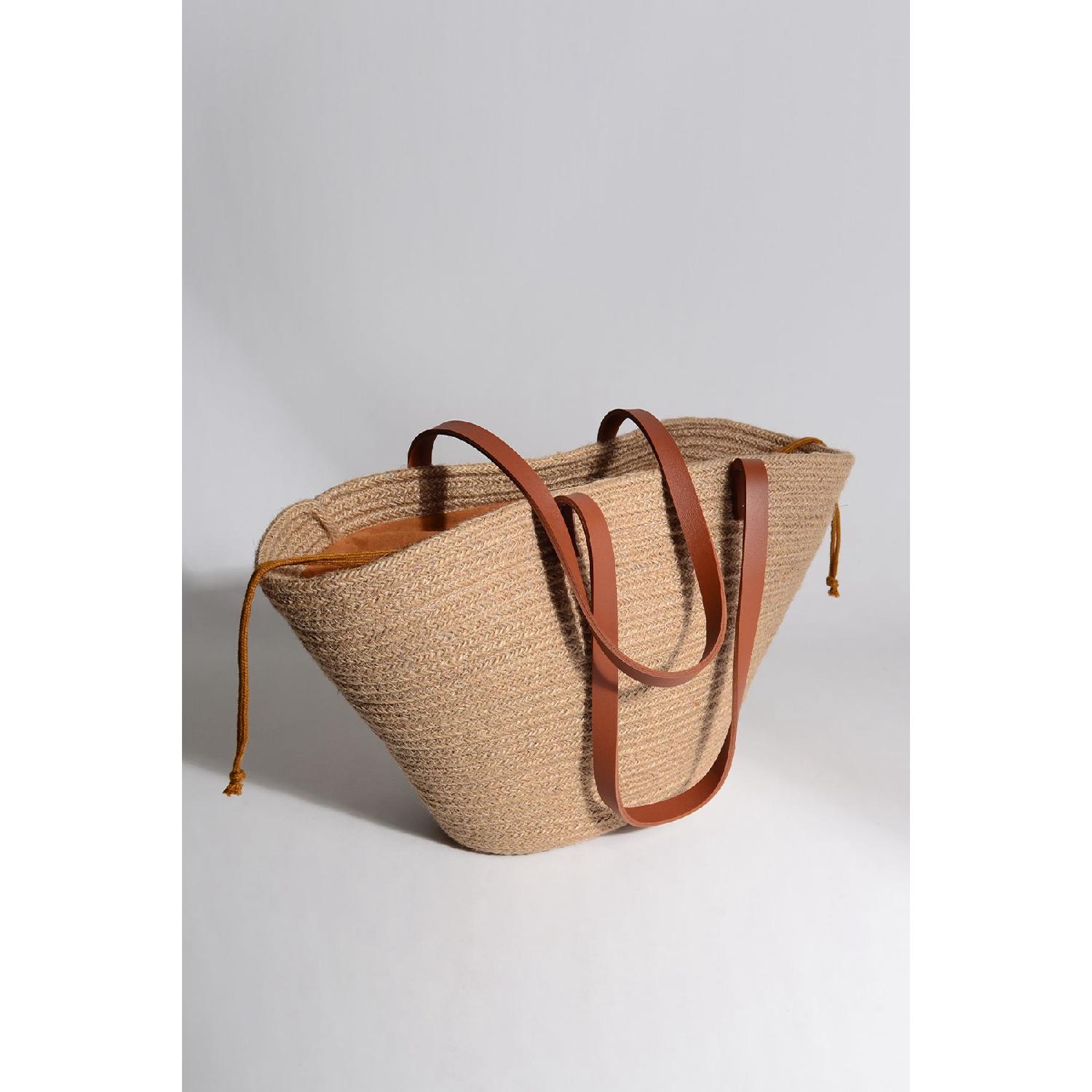 

Женская джутовая соломенная сумка Taba на плечо Standart чёрный