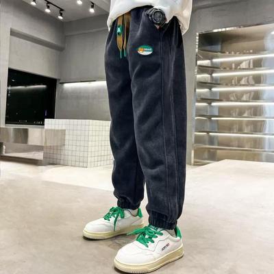 Boys' Corduroy Autumn 2024 Korean-Style Casual Sweatpants