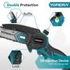 Yofidra 6 Inch Chain Saw Cordless Electric Saw Woodworking Garden Cutting Pruning Chainsaw Power Tool For Makita 21V Battery Pin