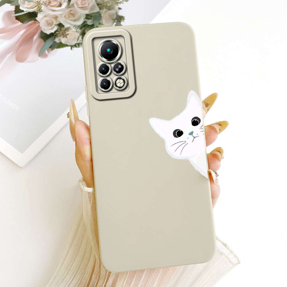 Infinix Note 11 Pro Hülle „Glückskatze Sonnenblume“ Silikon-Softcover für Infinix Note 11 Pro X697