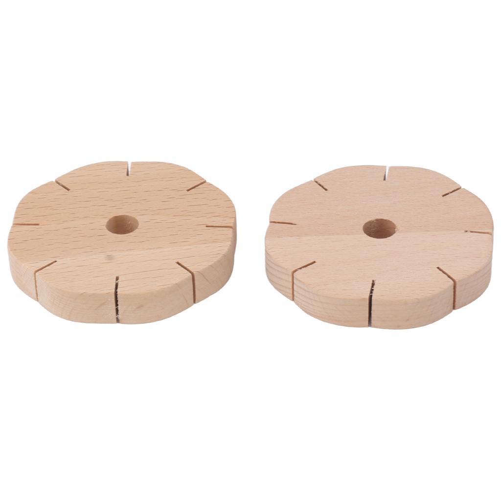 2 szt. Dyski do sznurkowania z drewna, okrągłe, DIY, do plecenia bransoletek, narzędzia do tablicy tkackiej