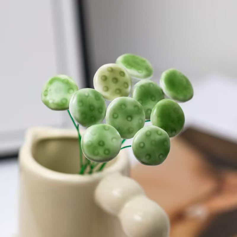 Цзиндэчжэнь Ручная лепка Керамика Вечный Цветок Роза Пион Домашний Декор