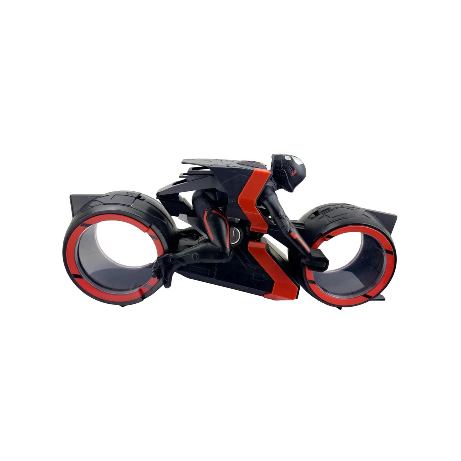 

Futuristic Motorcycle Model with Rider Figurine LED Light Up Popcorn Bucket Decoration for Home Theater and Party Display One Size