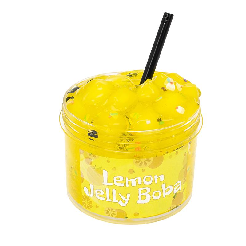 70/300Ml Large Capacity Crystal Slime Kit Fruit Jelly Boba Clear Crunchy Slime Kids' Colorful Non-Sticky Clay Stress Relief