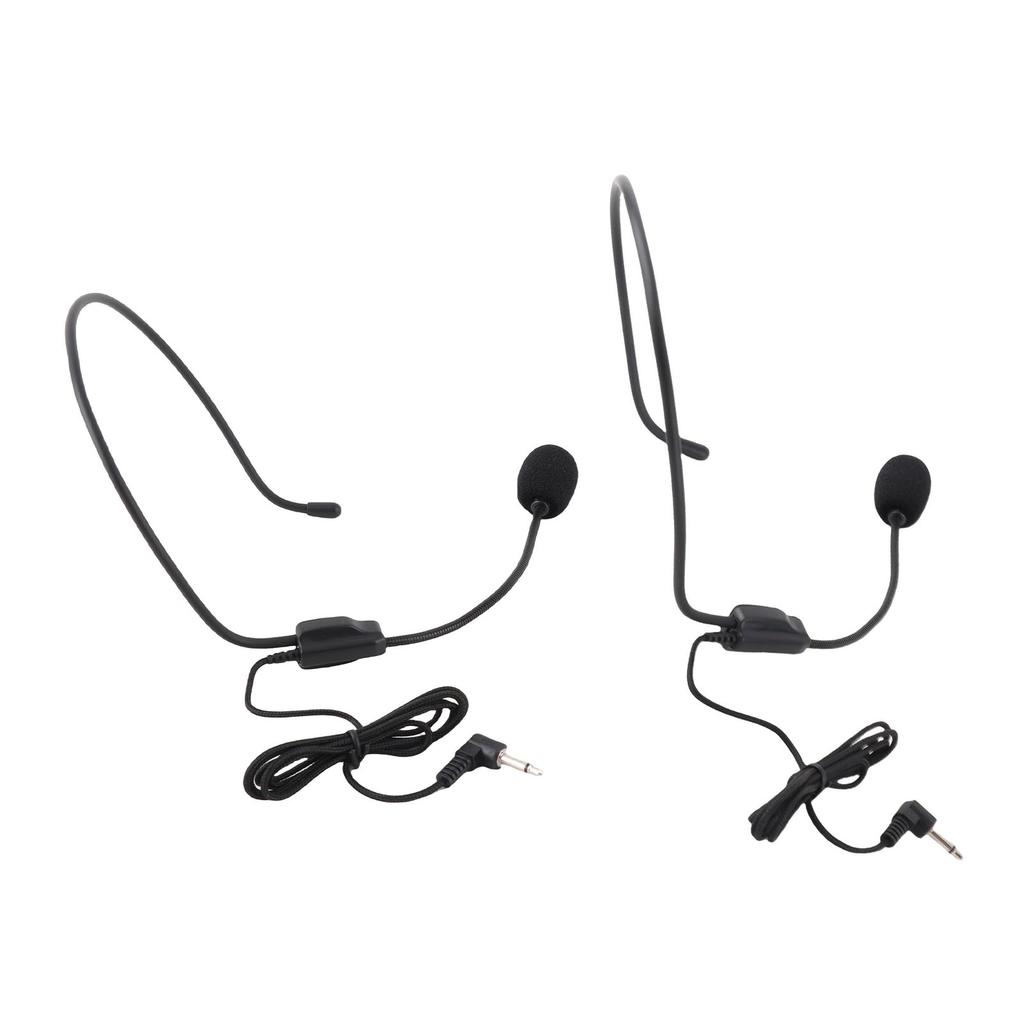 Headworn Mic Multifunctional 3.5mm Wired Headset Microphone for Amplifier Speaker Teacher Speech