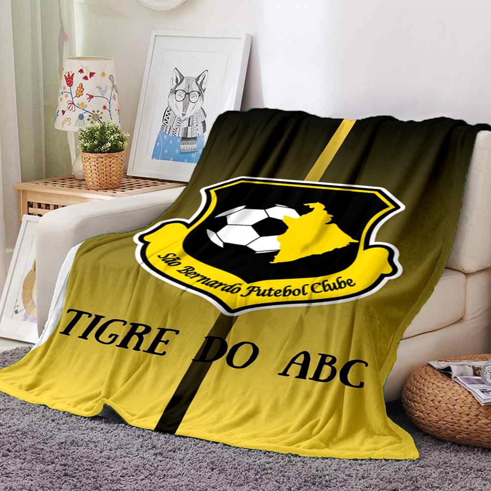 São Bernardo FC Print Flannel Blanket High Quality Warm Comfortable Cover for All Seasons Perfect for Gifts Home Decor