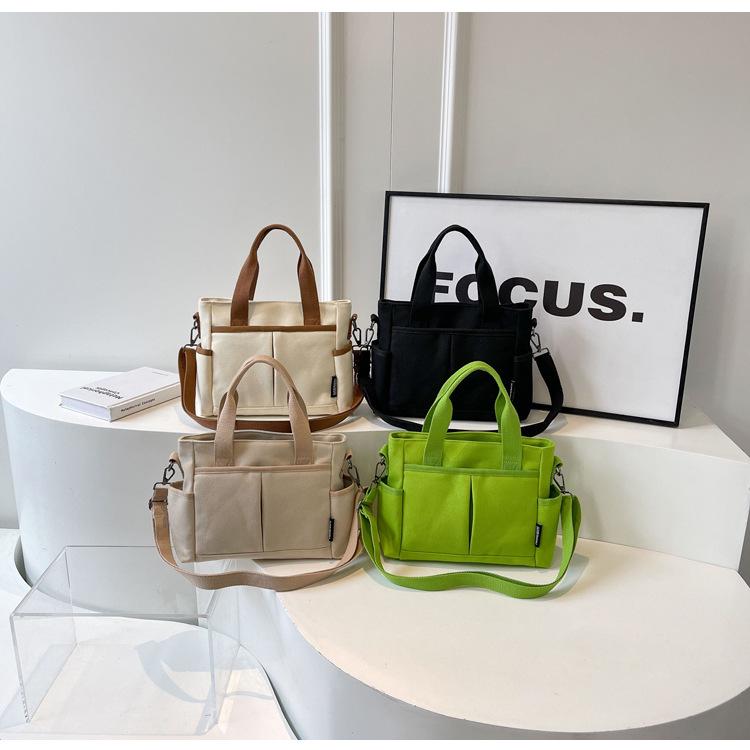 Women's Original Literary Crossbody Canvas Shoulder Bag - Thickened, Casual, Portable Tote for Student Commute