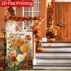 2D Flat, 2D Flat,Welcome Pumpkin Flowers Thanksgiving Garden Flag (3) - Outdoor Garden Flag, Double-Sided Home Decoration Courtyard Decoration Lawn D