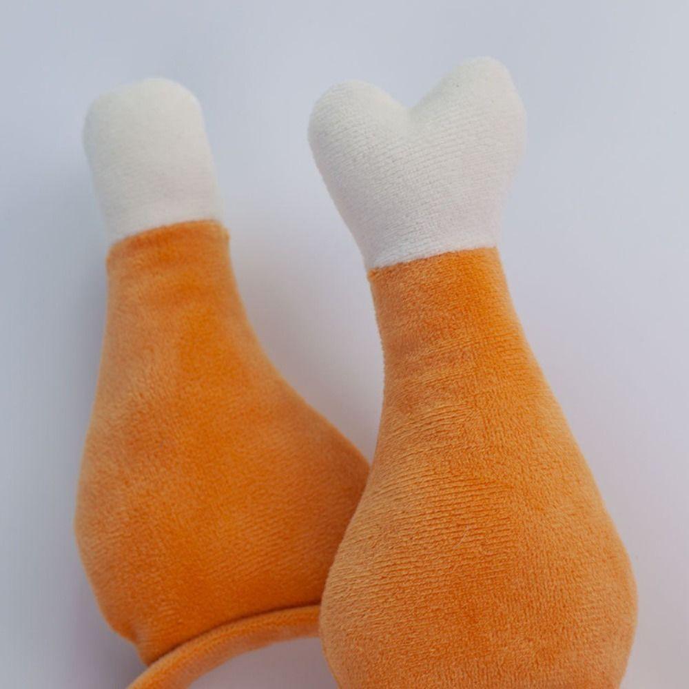 Soft Cloth Thanksgiving Animal Headband Party Headdress Chicken Leg Hair Band  Unisex