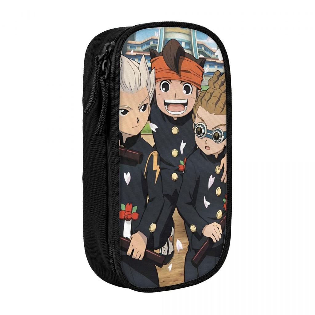 Inazuma Eleven Pencil Cases New Anime Manga Pen Box Bags Student Large Storage Office Gifts Pencilcases