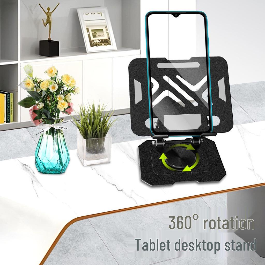Adjustable Aluminum & Carbon Steel Rotating Stand for iPad/Phone