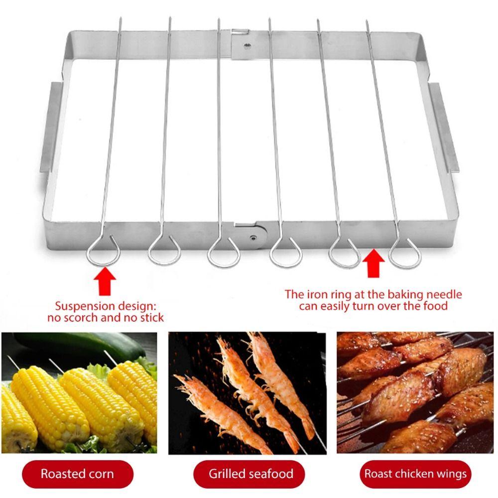 Kreatives BBQ Spießgestell Set Faltbares Outdoor Grillwerkzeug BBQ Grillgestell Campingzubehör