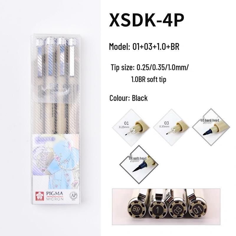 SAKURA Japanischer wasserfester Fineliner für Anime- und Konturzeichnungen